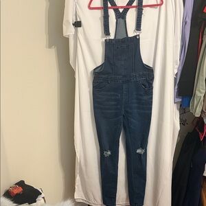 Dark Blue Denim Overalls